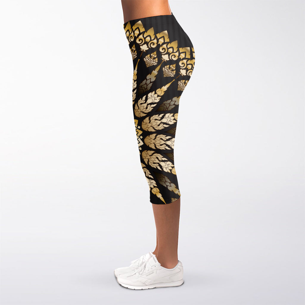 Thai Mandala Print Women's Capri Leggings