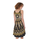 Thai Mandala Print Women's Sleeveless Dress