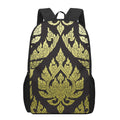 Thai Ornament Pattern Print 17 Inch Backpack