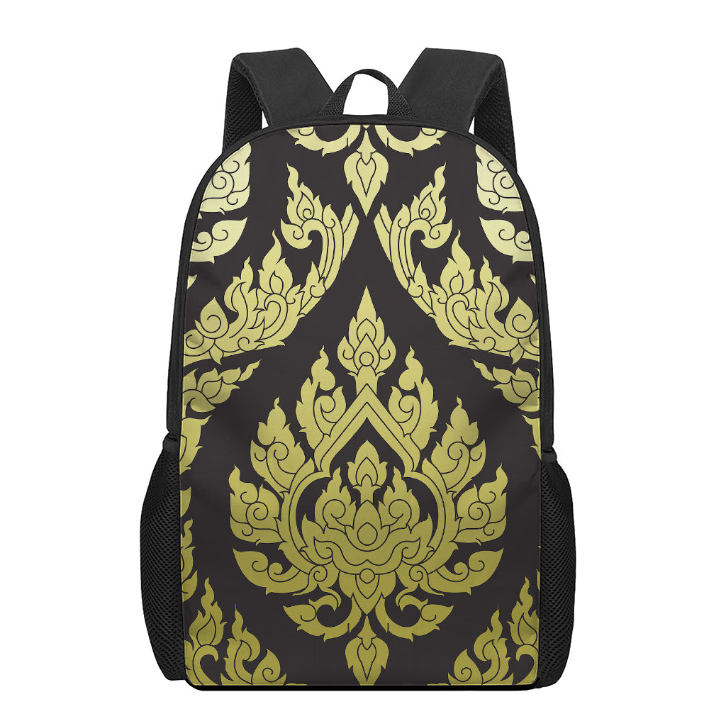 Thai Ornament Pattern Print 17 Inch Backpack