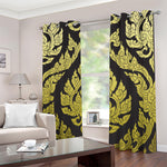 Thai Ornament Pattern Print Blackout Grommet Curtains