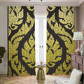 Thai Ornament Pattern Print Dimout Pencil Pleat Curtains