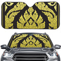 Thai Ornament Pattern Print Car Windshield Sun Shade