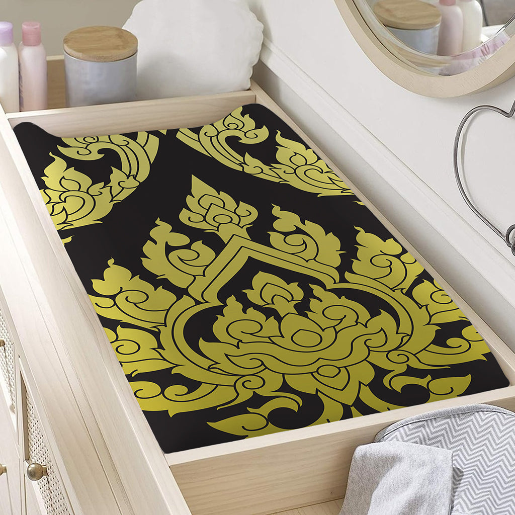 Thai Ornament Pattern Print Changing Pad Cover
