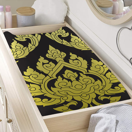 Thai Ornament Pattern Print Changing Pad Cover