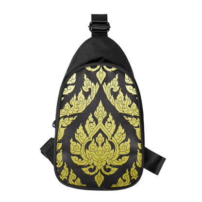 Thai Ornament Pattern Print Chest Bag