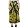 Thai Ornament Pattern Print Chiffon Maxi Skirt