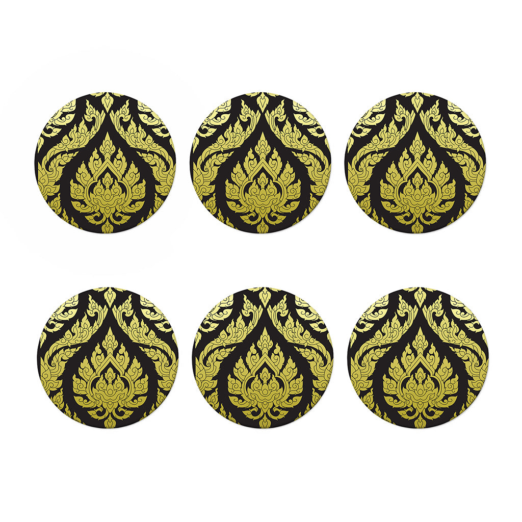 Thai Ornament Pattern Print Coaster Set