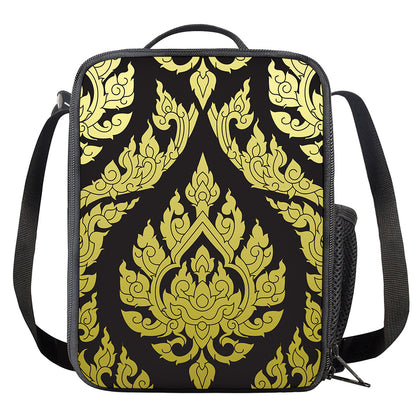 Thai Ornament Pattern Print Crossbody Lunch Bag