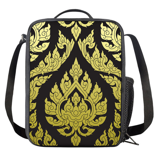 Thai Ornament Pattern Print Crossbody Lunch Bag