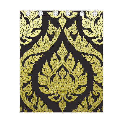 Thai Ornament Pattern Print Curtain