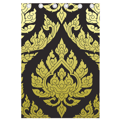 Thai Ornament Pattern Print Curtain