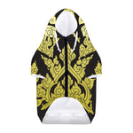 Thai Ornament Pattern Print Dog Zip Up Hoodie