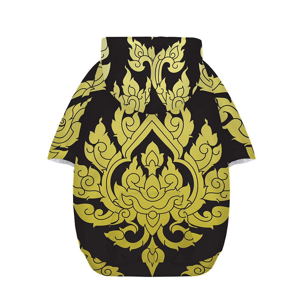Thai Ornament Pattern Print Dog Zip Up Hoodie