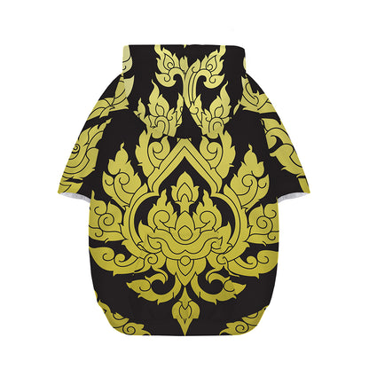 Thai Ornament Pattern Print Dog Zip Up Hoodie