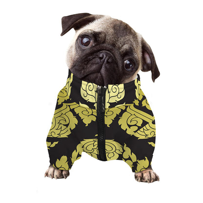 Thai Ornament Pattern Print Dog Zip Up Jacket