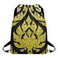 Thai Ornament Pattern Print Drawstring Backpack