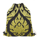 Thai Ornament Pattern Print Drawstring Bag