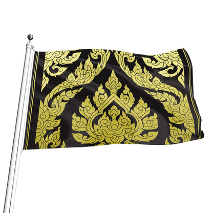 Thai Ornament Pattern Print Flag