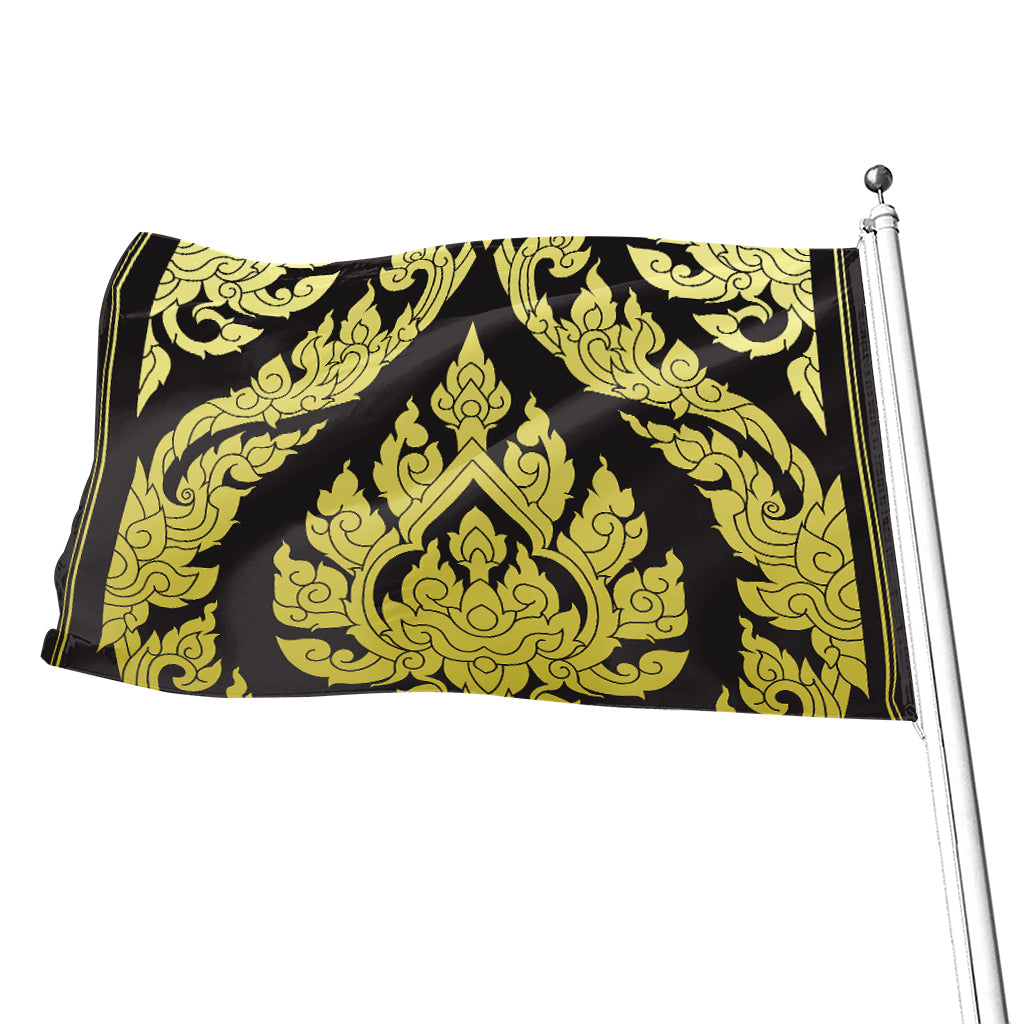 Thai Ornament Pattern Print Flag