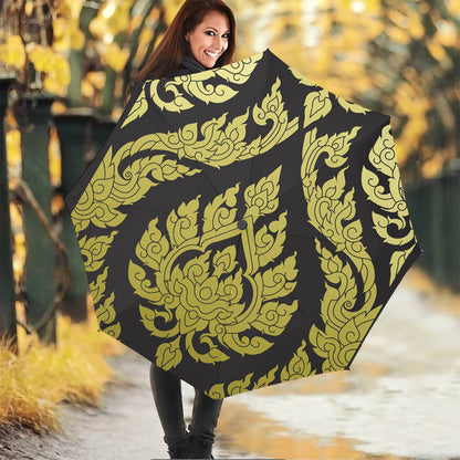 Thai Ornament Pattern Print Foldable Umbrella
