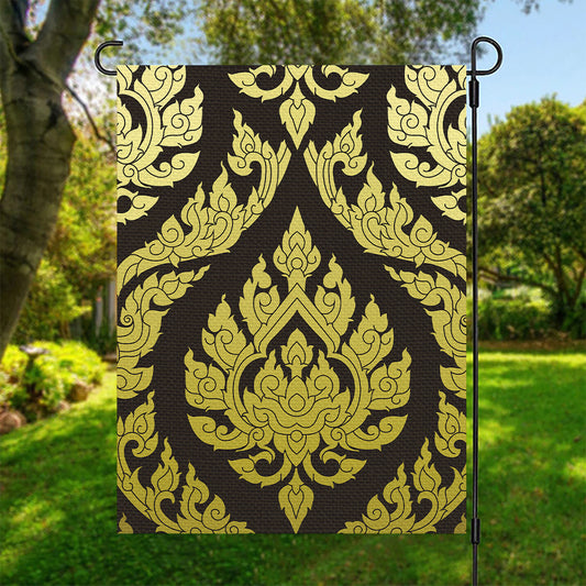 Thai Ornament Pattern Print Garden Flag