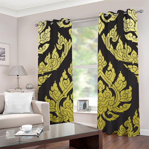 Thai Ornament Pattern Print Grommet Curtains