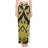 Thai Ornament Pattern Print High Slit Maxi Skirt