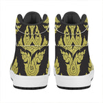 Thai Ornament Pattern Print High Top Leather Sneakers