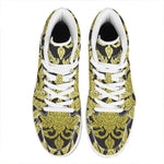 Thai Ornament Pattern Print High Top Leather Sneakers