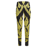 Thai Ornament Pattern Print High-Waisted Pocket Leggings