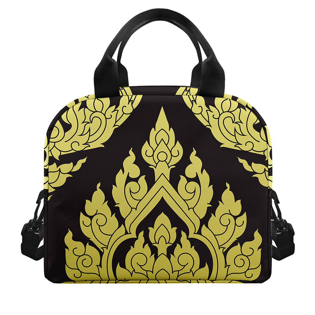 Thai Ornament Pattern Print Insulated Lunch Bag