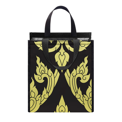 Thai Ornament Pattern Print Insulated Lunch Tote