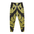 Thai Ornament Pattern Print Jogger Pants