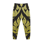 Thai Ornament Pattern Print Jogger Pants