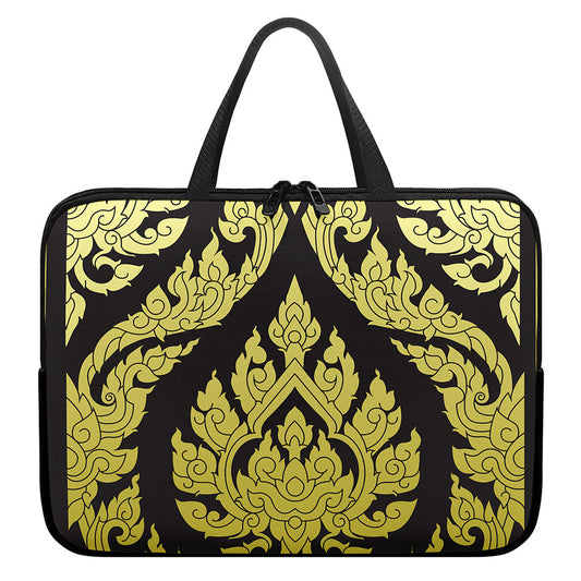 Thai Ornament Pattern Print Laptop Sleeve With Handle