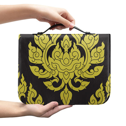 Thai Ornament Pattern Print Leather Bible Cover