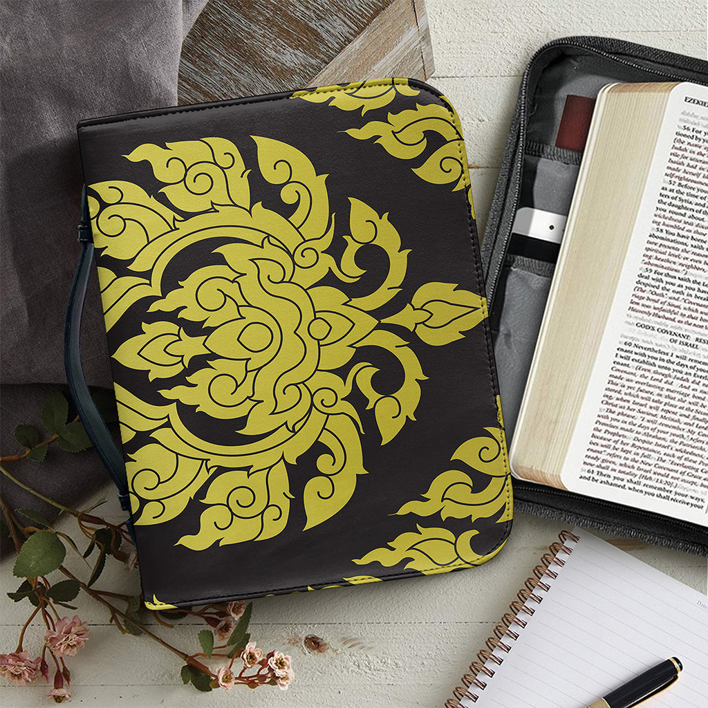 Thai Ornament Pattern Print Leather Bible Cover