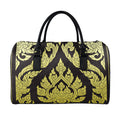 Thai Ornament Pattern Print Leather Duffel Bag