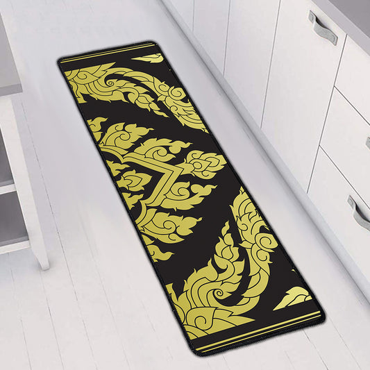 Thai Ornament Pattern Print Long Kitchen Mat