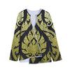 Thai Ornament Pattern Print Long Sleeve Short Coat