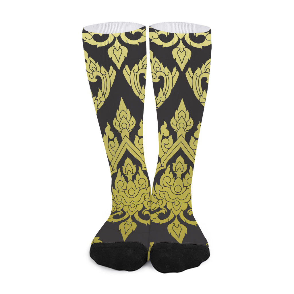 Thai Ornament Pattern Print Long Socks