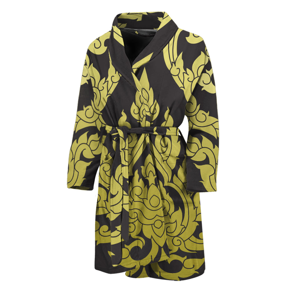 Thai Ornament Pattern Print Men's Bathrobe