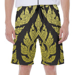 Thai Ornament Pattern Print Men's Beach Shorts