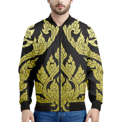 Thai Ornament Pattern Print Men's Bomber Jacket