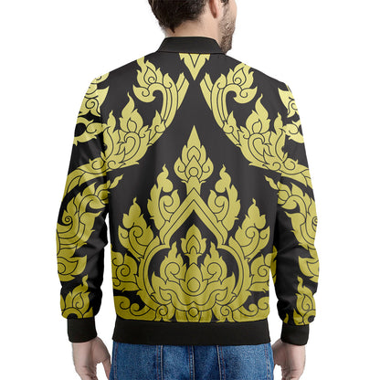 Thai Ornament Pattern Print Men's Bomber Jacket