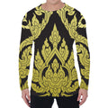 Thai Ornament Pattern Print Men's Long Sleeve T-Shirt
