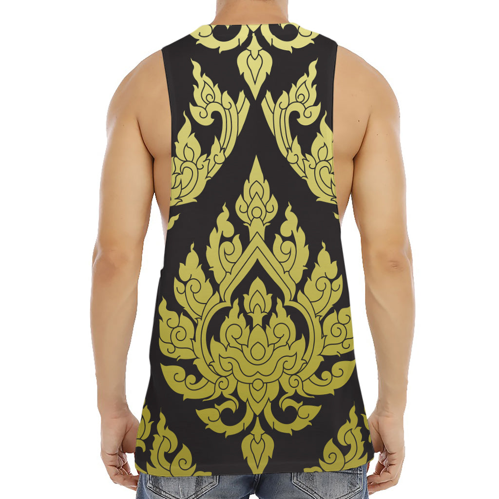 Thai Ornament Pattern Print Men's Muscle Tank Top