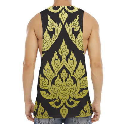 Thai Ornament Pattern Print Men's Muscle Tank Top