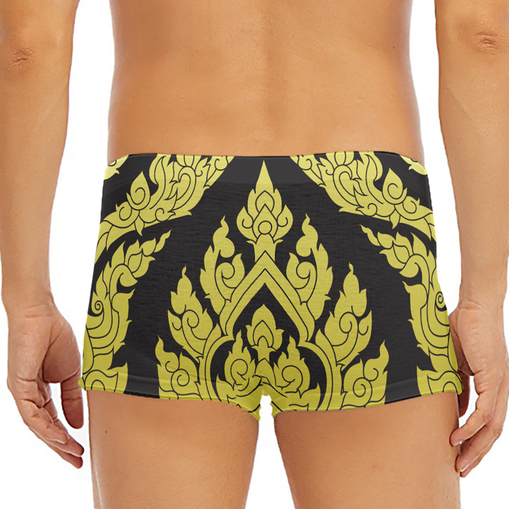 Thai Ornament Pattern Print Men's Short Boxer Briefs